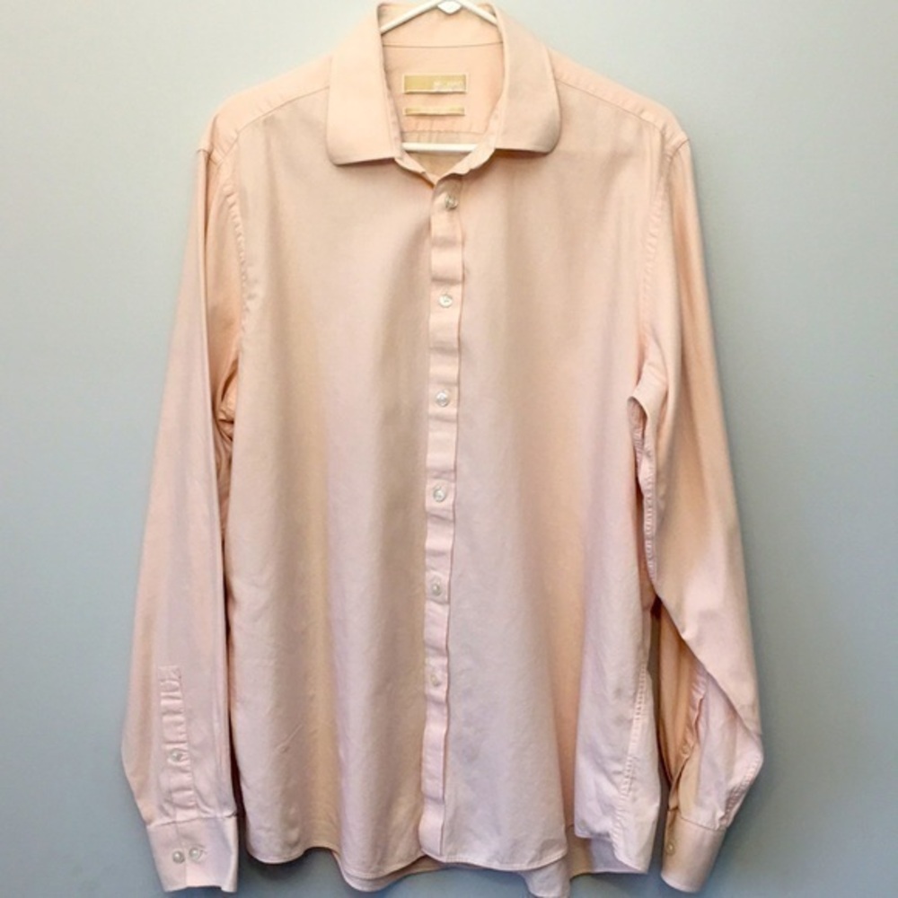 Michael Kors peach sm. check button down 1…